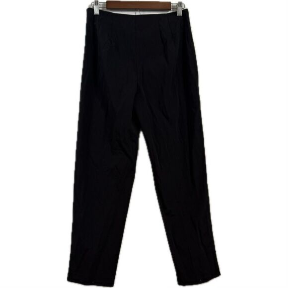 LOFT Black Straight Leg Pants with Relaxed Fit - Picture 2 of 4